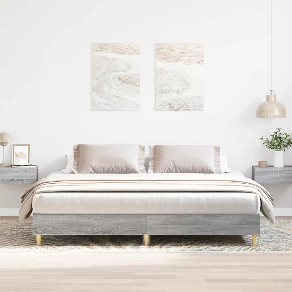sengestel uden madras 180x200 cm konstrueret træ grå sonoma-eg