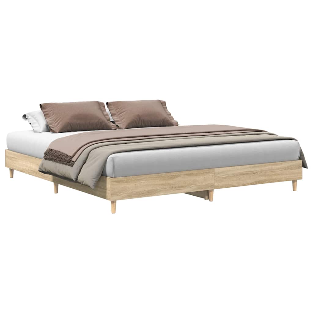 sengeramme 160x200 cm uden madras konstrueret træ sonoma-eg