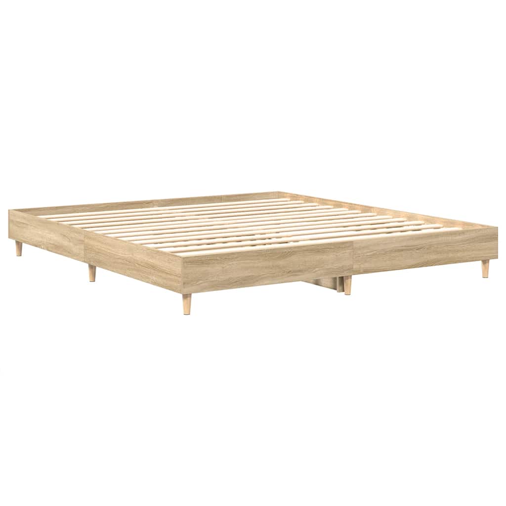 sengeramme 160x200 cm uden madras konstrueret træ sonoma-eg