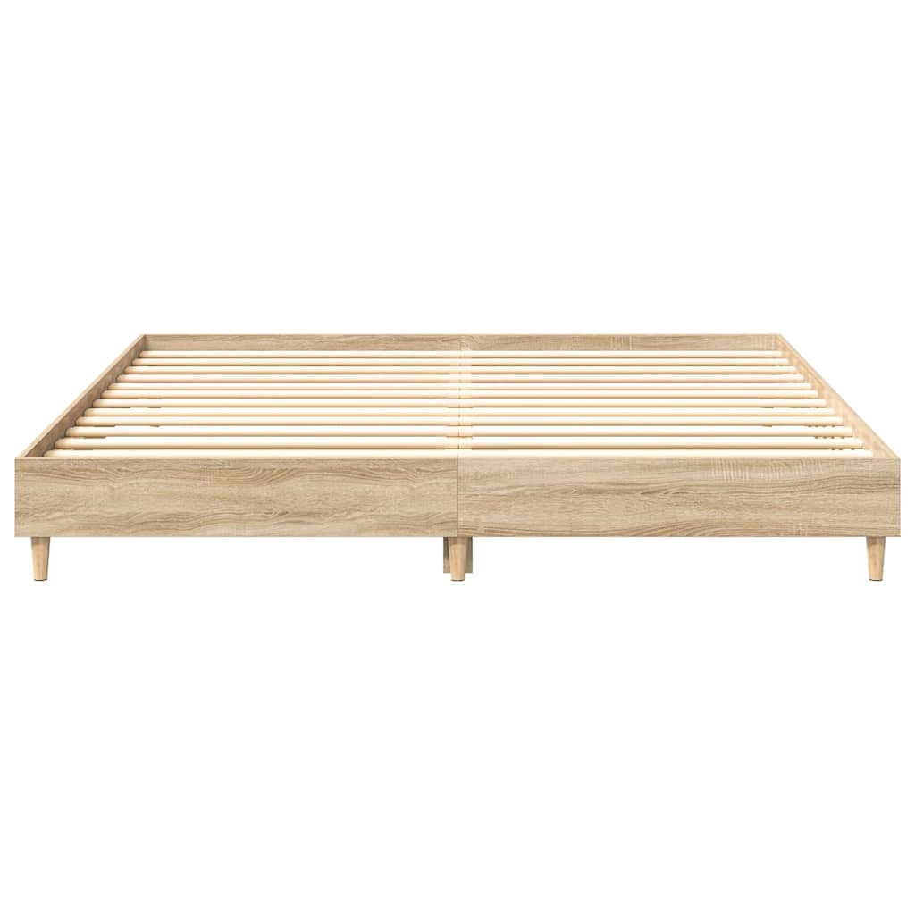 sengeramme 160x200 cm uden madras konstrueret træ sonoma-eg