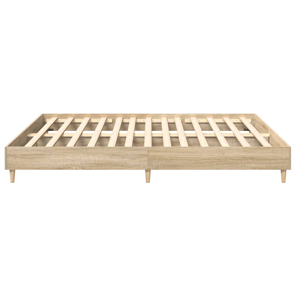 sengeramme 160x200 cm uden madras konstrueret træ sonoma-eg