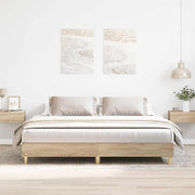 sengeramme 160x200 cm uden madras konstrueret træ sonoma-eg