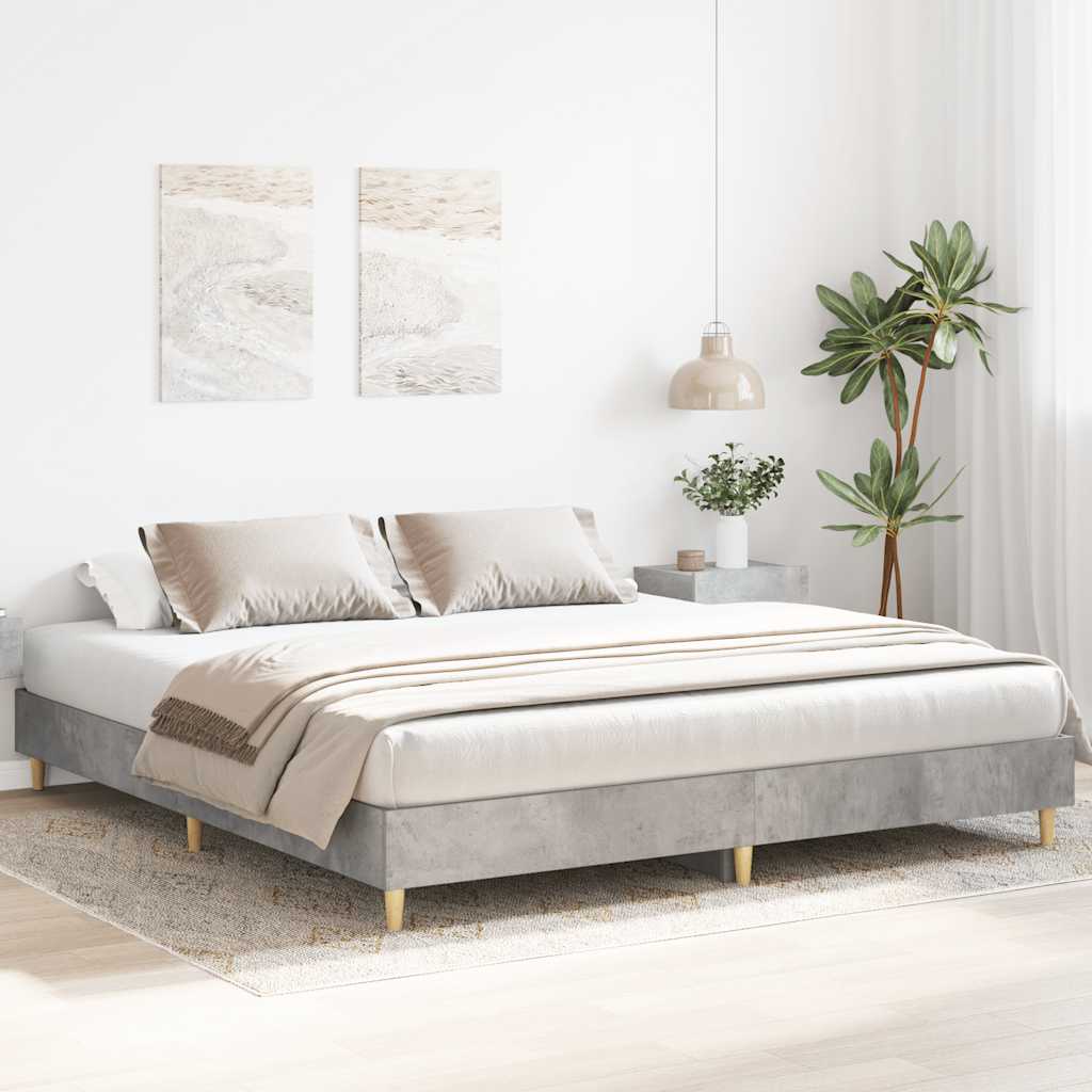 sengestel uden madras 160x200 cm konstrueret træ betongrå