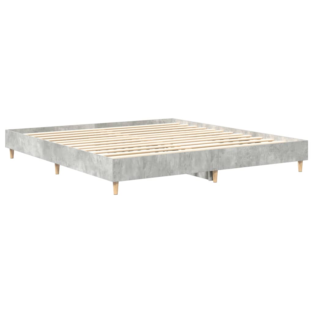 sengestel uden madras 160x200 cm konstrueret træ betongrå