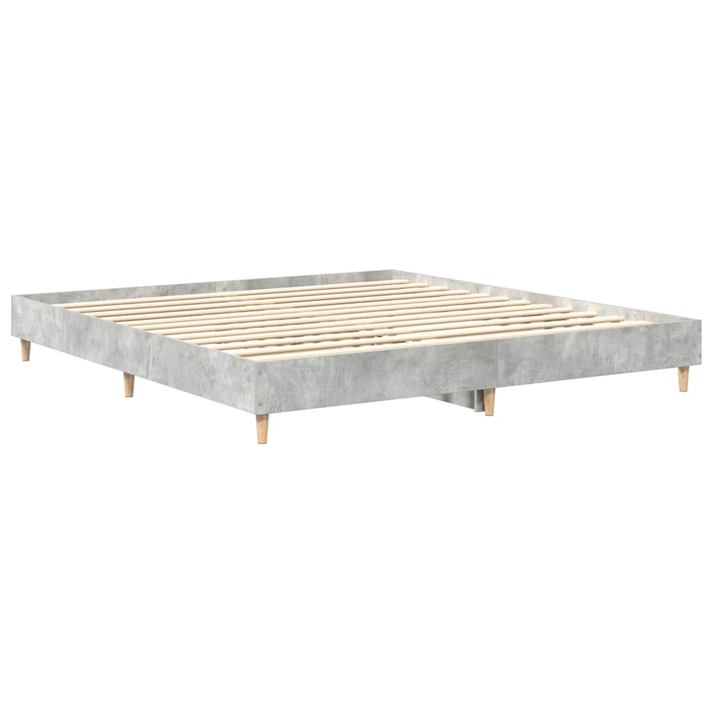 sengestel uden madras 160x200 cm konstrueret træ betongrå