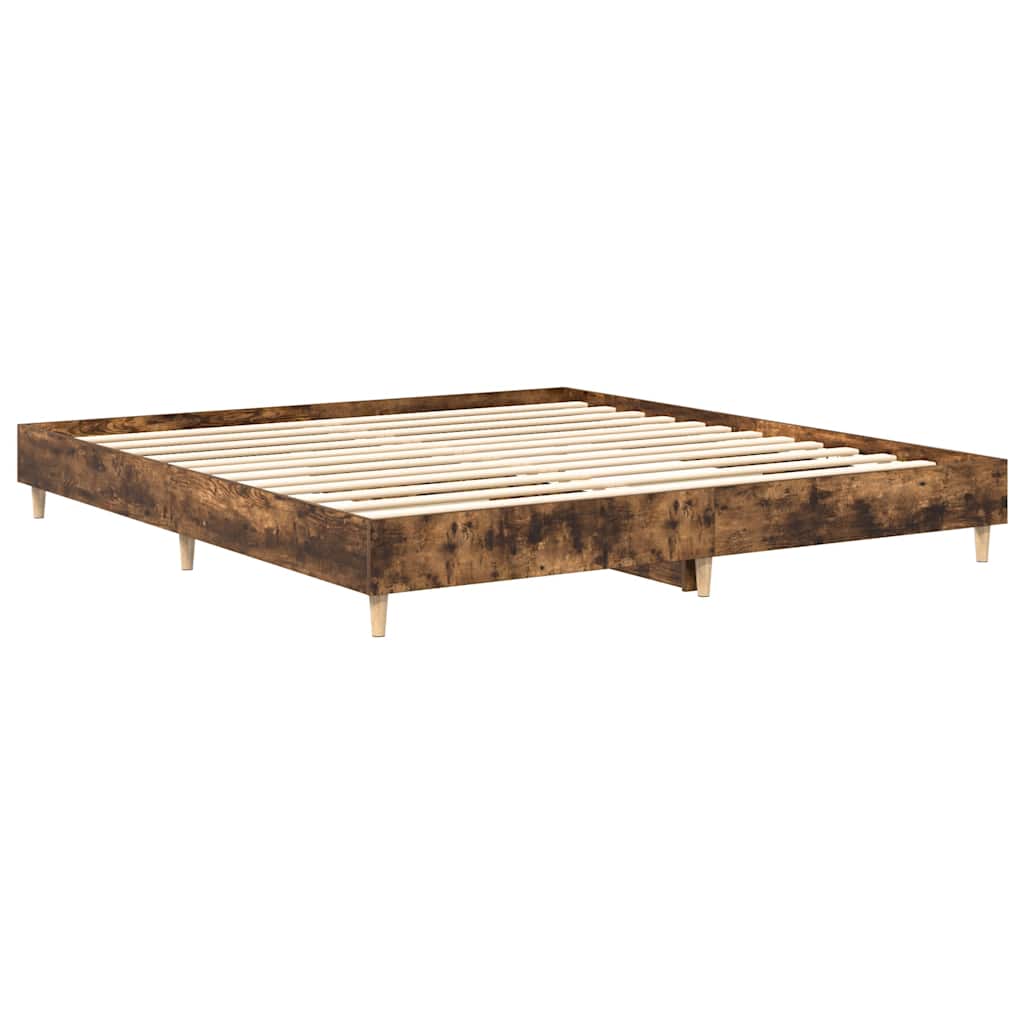 sengeramme uden madras 160x200 cm konstrueret træ røget eg