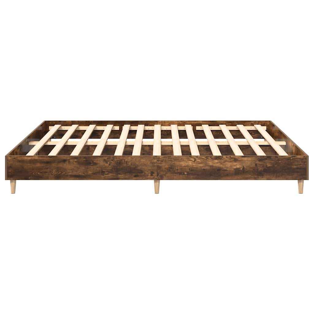 sengeramme uden madras 160x200 cm konstrueret træ røget eg