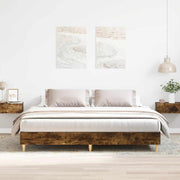 sengeramme uden madras 160x200 cm konstrueret træ røget eg