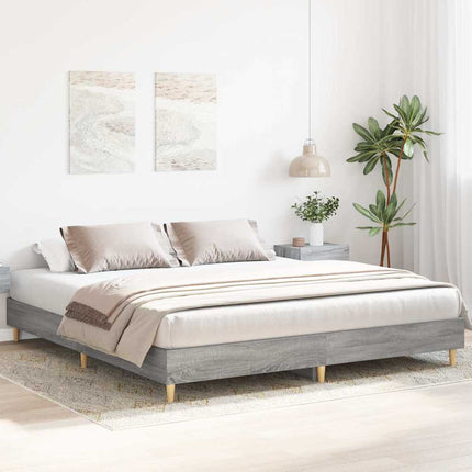 sengestel uden madras 160x200 cm konstrueret træ grå sonoma-eg