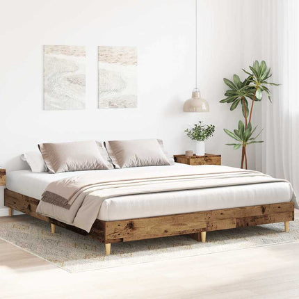 sengestel uden madras 160x200 cm konstrueret træ antikt træ