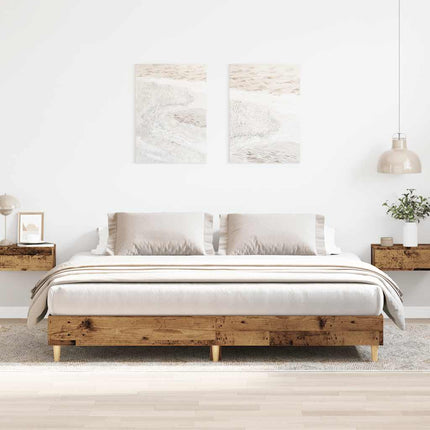 sengestel uden madras 160x200 cm konstrueret træ antikt træ