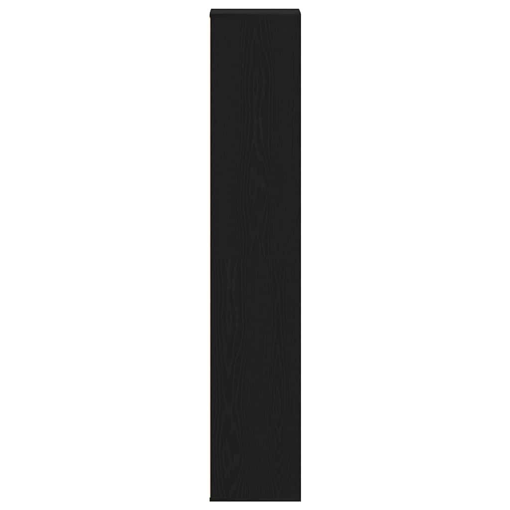 skoreol 54x34x183 cm konstrueret træ sort egetræsfarve