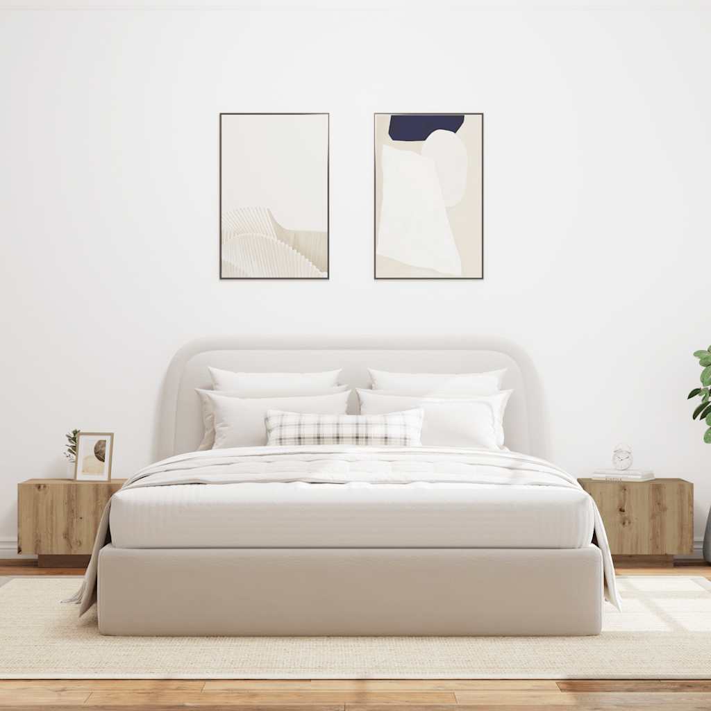 sengebord 100x35x40 cm konstrueret træ kunsteg