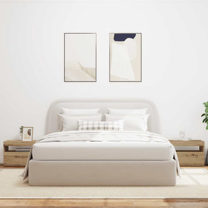 Sengeskab med LED-lys Artisan Eg 60x35x40 cm Konstrueret træ