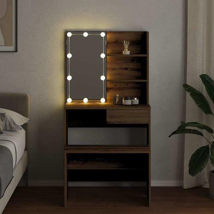 toiletbordssæt med LED Artisan Eg ingeniørtræ
