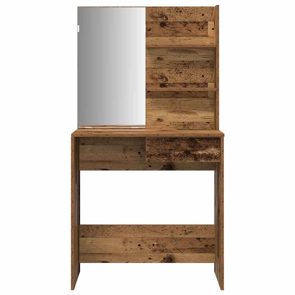 Frisørbordssæt Gammelt træ i træimprægnering