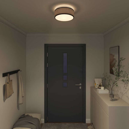Loftlampe med spotlights Sort 30 x 30 x 13,5 cm Stof