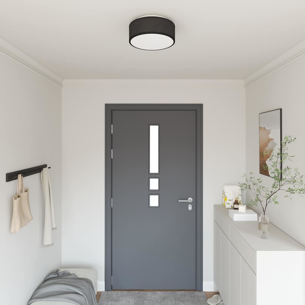 Loftlampe Sort 30 x 13,5 cm Stof