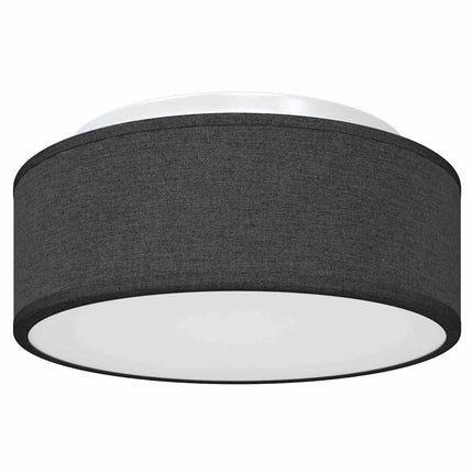 Loftlampe med spotlights Sort 30 x 30 x 13,5 cm Stof