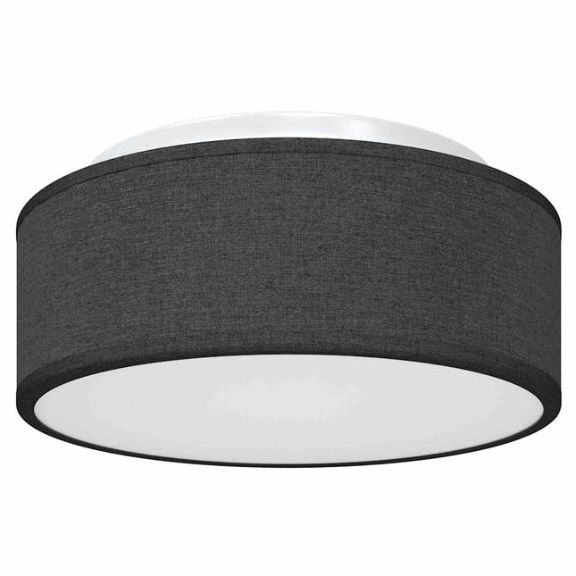 Loftlampe med spotlights Sort 30 x 30 x 13,5 cm Stof