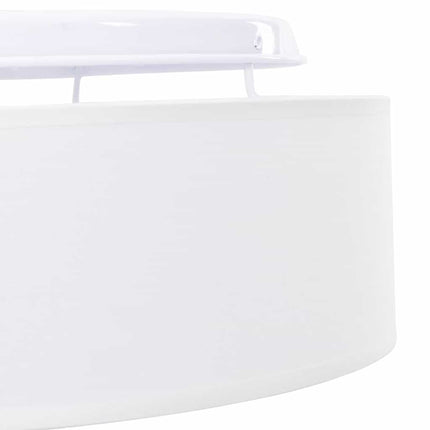 Loftlampe med spotlights Hvid 30 x 30 x 13,5 cm Stof