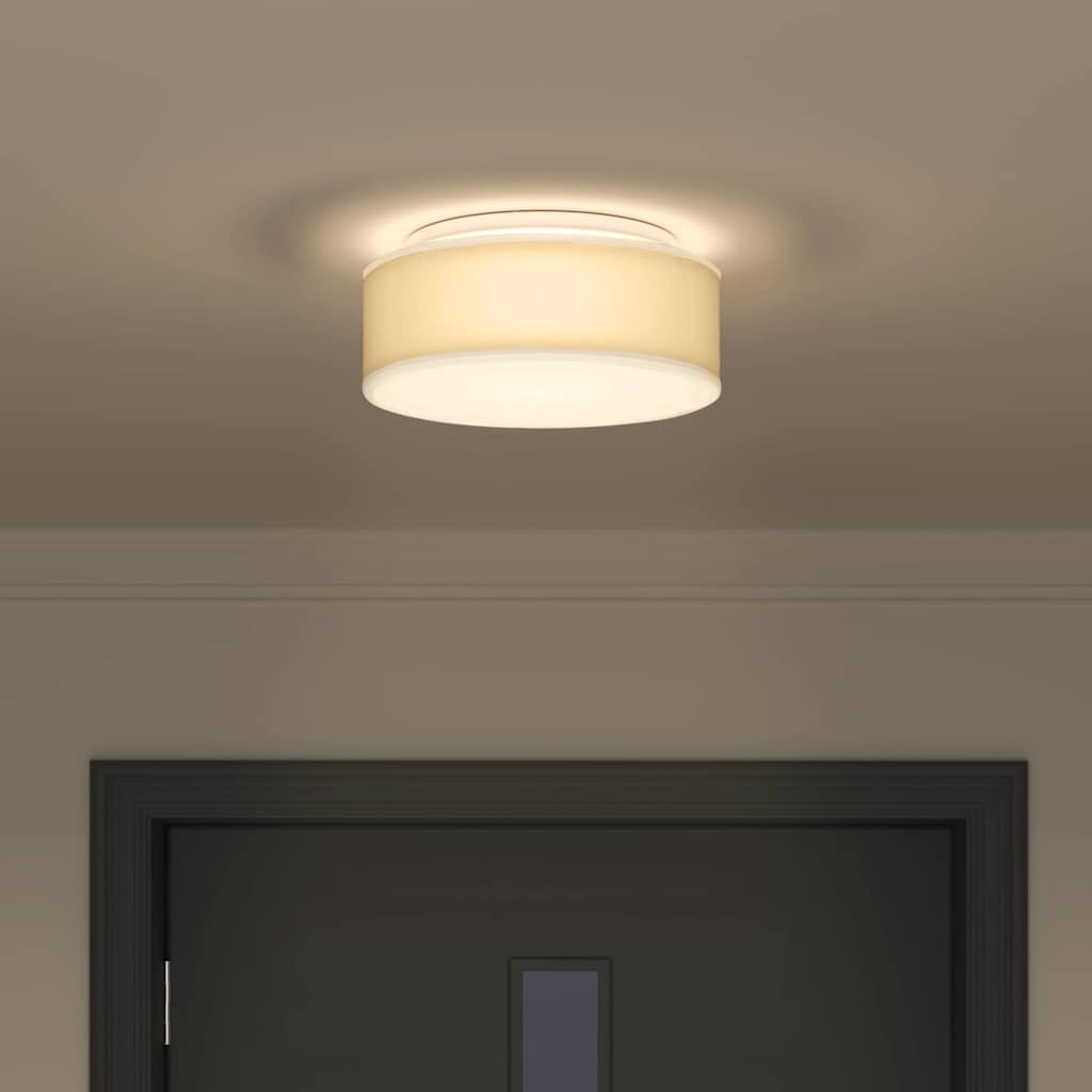 Loftlampe Hvid 30 x 13,5 cm Stof