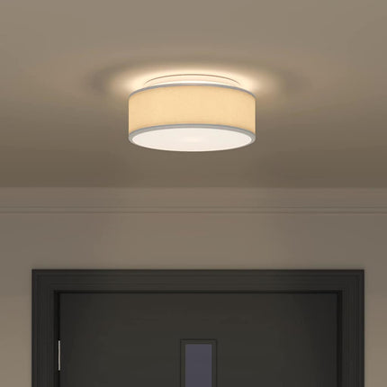 Loftlampe med spotlights Grå 30 x 30 x 13,5 cm Stof