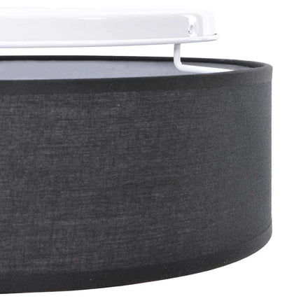 Loftlampe med spotlights Sort 38 x 38 x 13,5 cm Stof