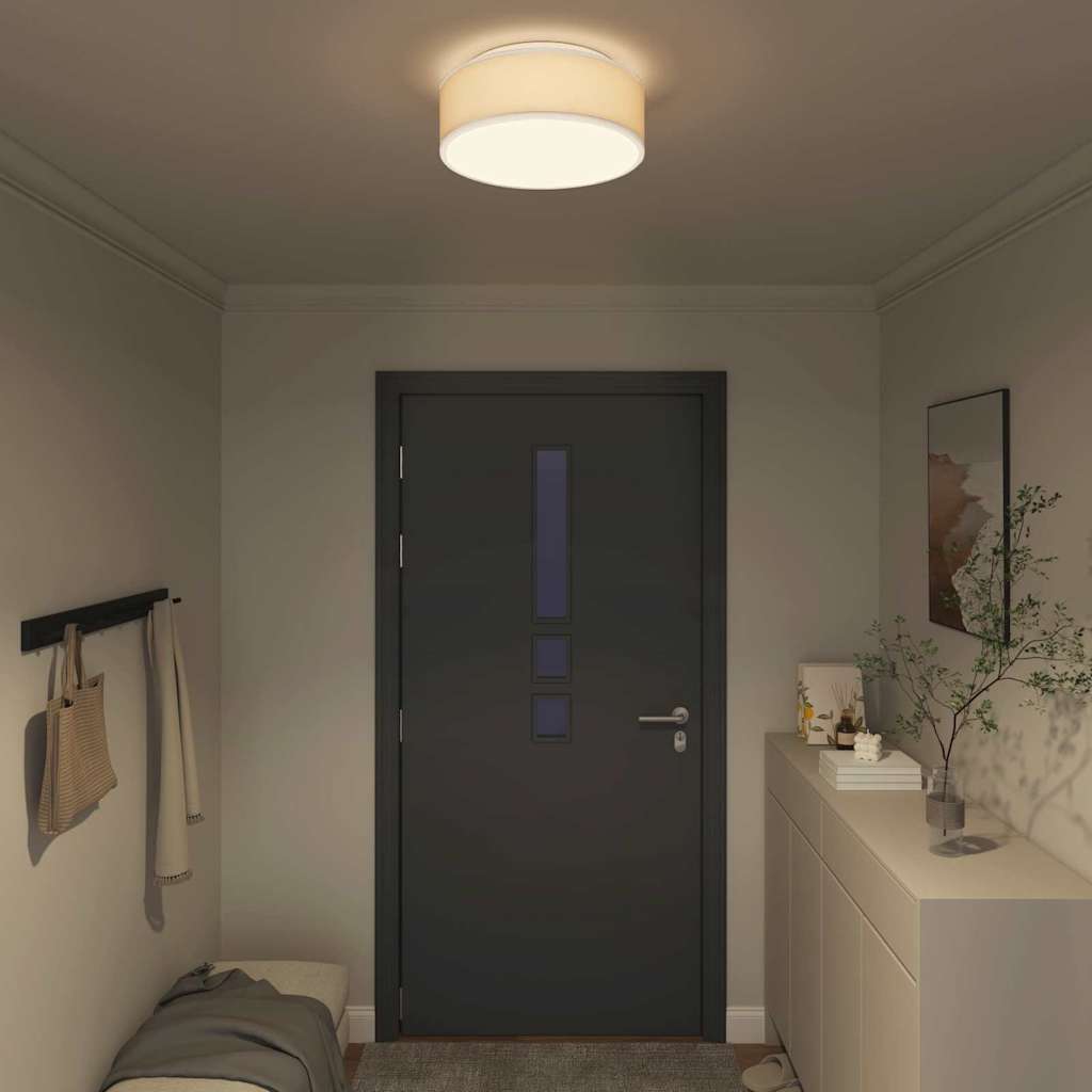 Loftlampe Hvid 38 x 13,5 cm Stof