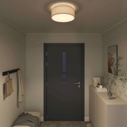 Loftlampe med spotlights Gråbrun 38 x 38 x 13,5 cm Stof