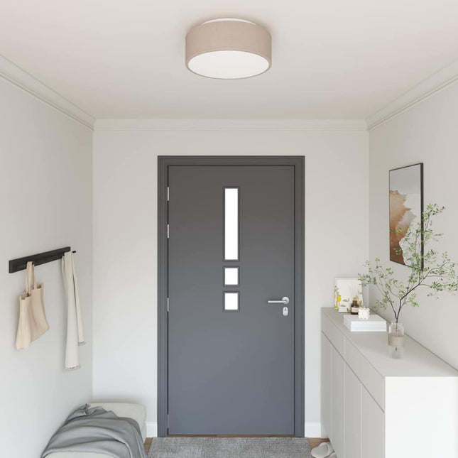 Loftlampe med spotlights Gråbrun 38 x 38 x 13,5 cm Stof