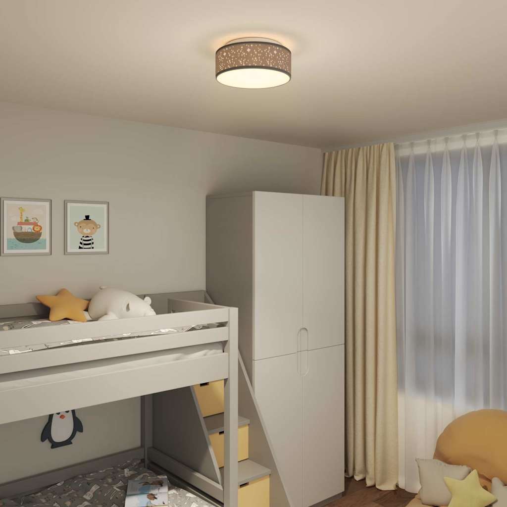 Loftlampe Sort 30 x 13,5 cm Stof