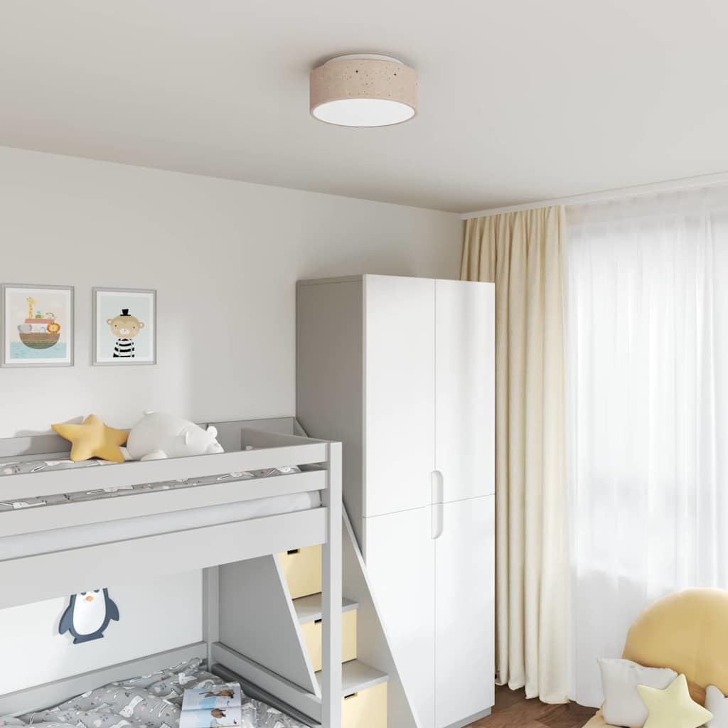 Loftlampe Gråbrun 30 x 13,5 cm Stof