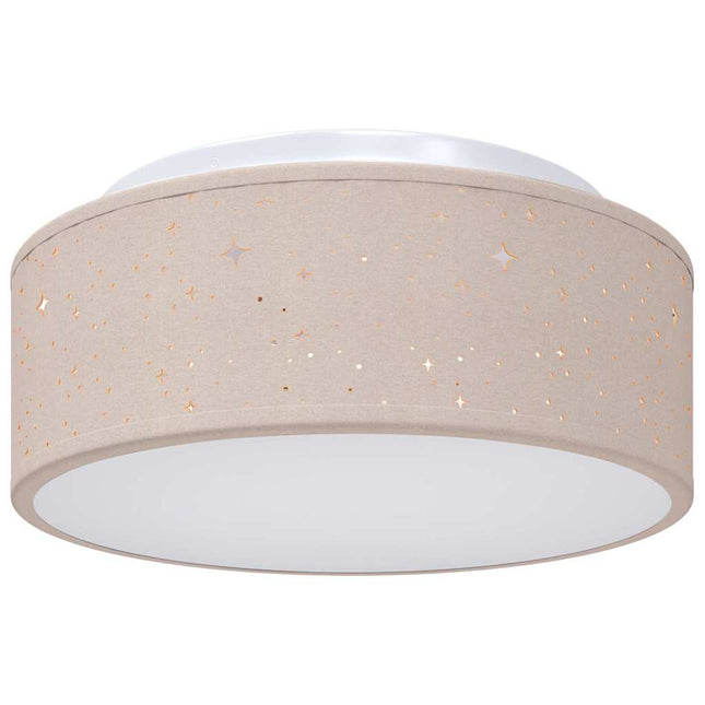 Loftlampe med spotlights Gråbrun 30 x 30 x 13,5 cm Stof