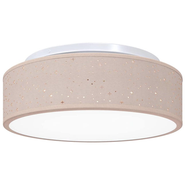 Loftlampe med spotlights Gråbrun 38 x 38 x 13,5 cm Stof