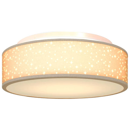 Loftlampe med spotlights Gråbrun 38 x 38 x 13,5 cm Stof
