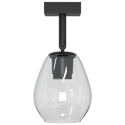Loftsspot med spotlights Sort 13 x 13 x 26 cm Glas og Metal