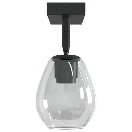 Loftsspot med spotlights Sort 33 x 13 x 26 cm Glas og Metal