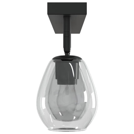 Loftsspot med spotlights Sort 73,5 x 13 x 26 cm Glas og Metal