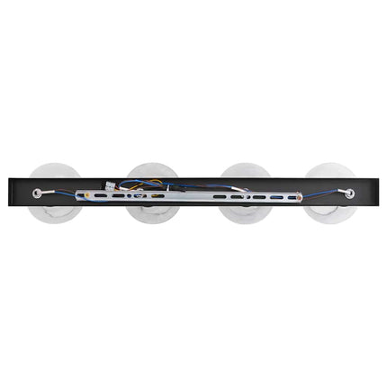 Loftsspot med spotlights Sort 73,5 x 13 x 26 cm Glas og Metal