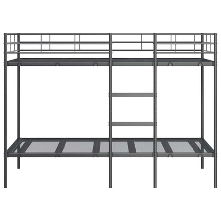 køjeseng uden madras 90x190 cm stål sort