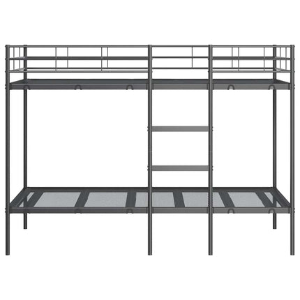 køjeseng uden madras 90x200 cm stål sort