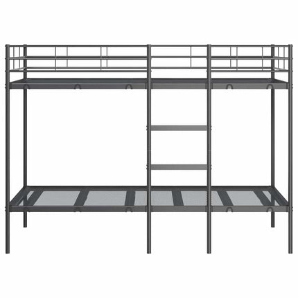 køjeseng uden madras 100x190 cm stål sort