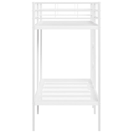køjeseng uden madras 75x190 cm stål hvid