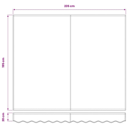 Reservedug til markise Blå og Hvid 2,5 x 2 m Polyester