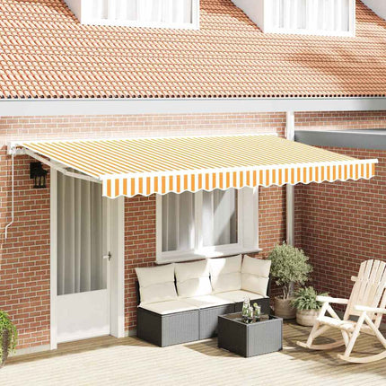 Reservedug til markise Gul og Hvid 4 x 2 m Polyester
