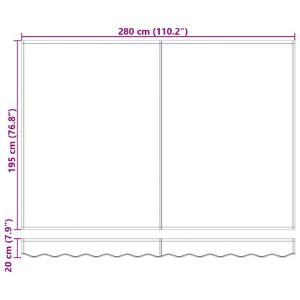 Reservedug til markise Orange og Brun 280 x 195 cm Polyester