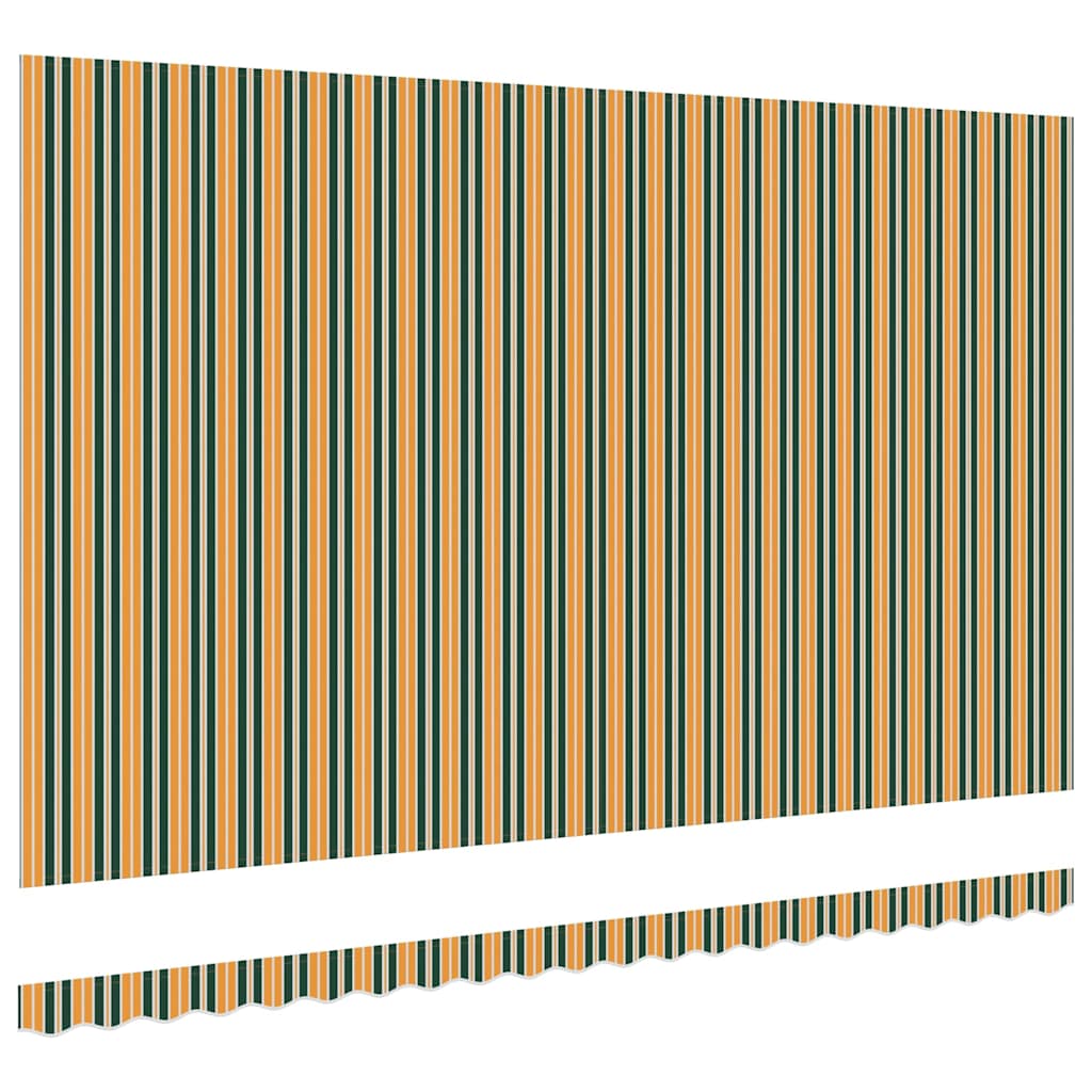 Reservedug til markise Grøn og gul 5 × 3,5 m Polyester