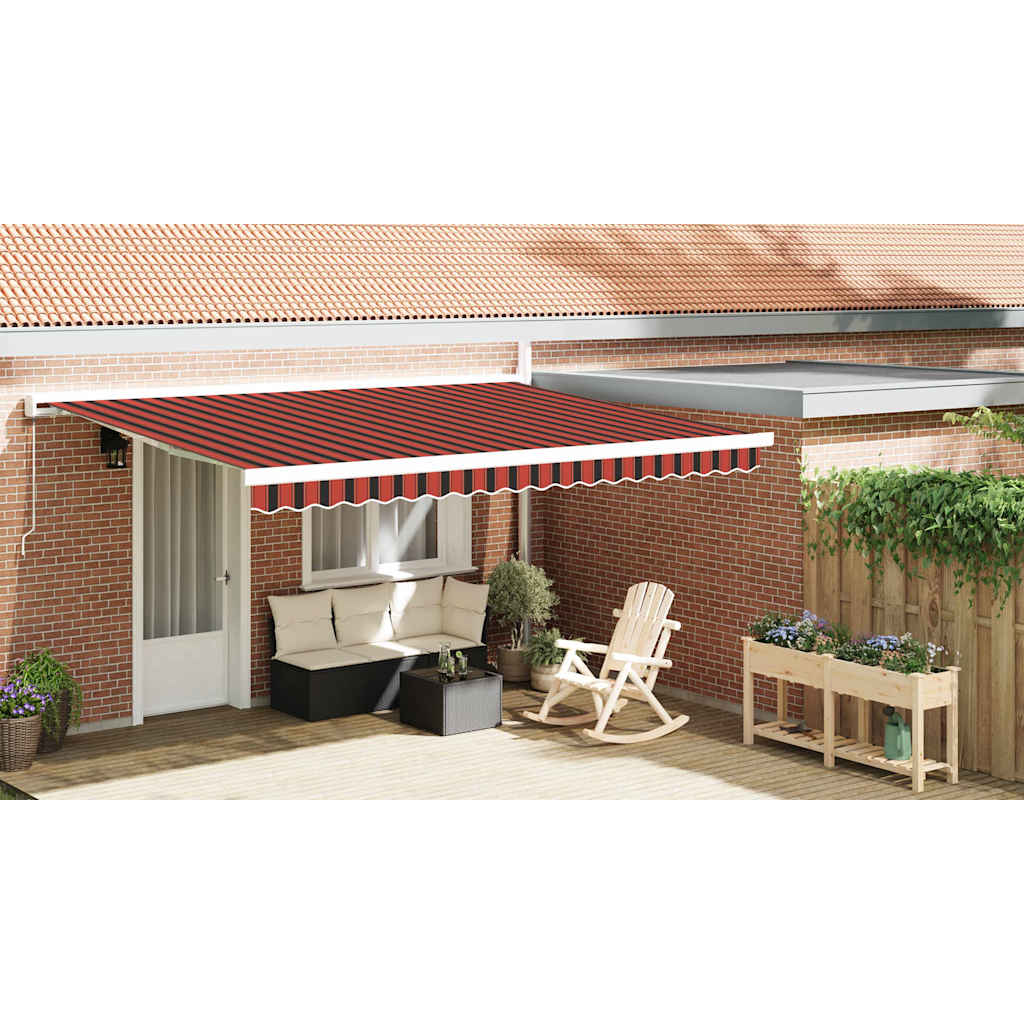 Markise kappa erstatning Orange / Sort / Gul 4,5 m Polyester