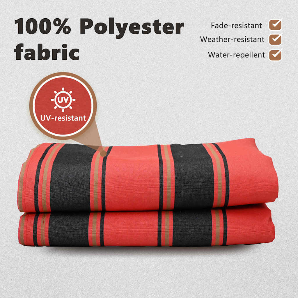 Markise kappa erstatning Orange / Sort / Gul 4,5 m Polyester